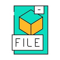 digital file production icon color illustration vector