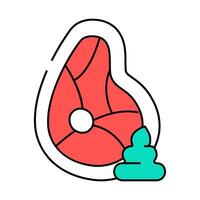 meat wasabi icon color illustration vector