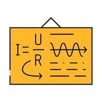 board with ohm law icon color illustration vector