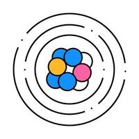 atom electron icon color illustration vector
