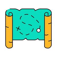 map treasure icon color illustration vector