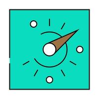 sundial sun clock icon color illustration vector