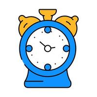alarm clock icon color illustration vector