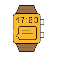 digital watch icon color illustration vector