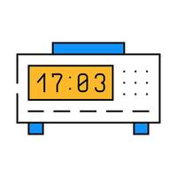 bedside clock icon color illustration vector
