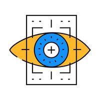 eye with mesh ophthalmology icon color illustration vector