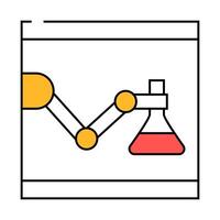laboratory robot icon color illustration vector