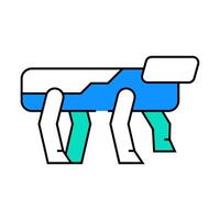 robodog robot icon color illustration vector