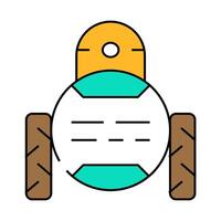 child robot icon color illustration vector