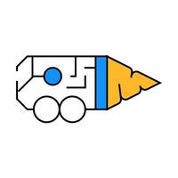 drilling robot icon color illustration vector