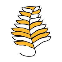 undaria plumose seaweed icon color illustration vector