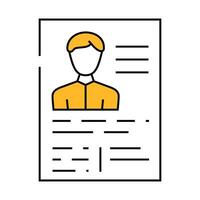 application form cv icon color illustration vector