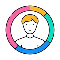 skills candidate icon color illustration vector