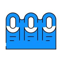waste sorting bins icon color illustration vector