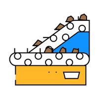 sorting belt conveyor icon color illustration vector
