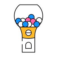 candy vending machine icon color illustration vector