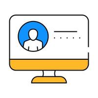 login and password for conference icon color illustration vector