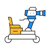operator cart with camera icon color illustration vector