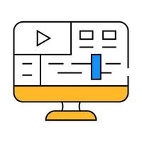 processing software icon color illustration vector