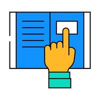 research instruction icon color illustration vector