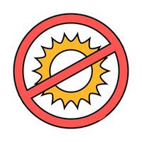 protect from sun rays icon color illustration vector