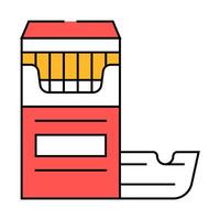 cigarettes and ash tray icon color illustration vector