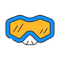 diving mask icon color illustration vector