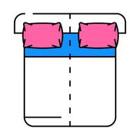 sleep on opposite sides of bed icon color illustration vector