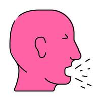 shouting husband and divorce icon color illustration vector