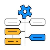 production technology icon color illustration vector