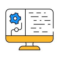 data processing icon color illustration vector