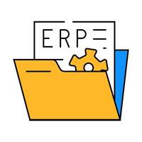 document erp icon color illustration vector