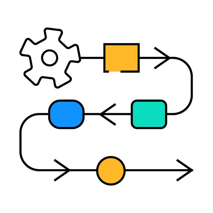 Process Flow Icon Vector Art, Icons, and Graphics for Free Download