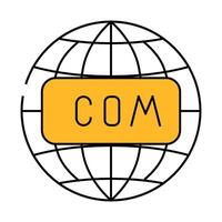 internet globalization icon color illustration vector