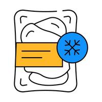 meat fillet frozen food icon color illustration vector