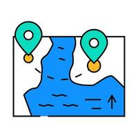 map direction icon color illustration vector