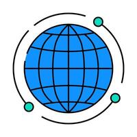 business globalization icon color illustration vector