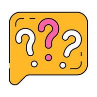 question speak icon color illustration vector