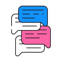 talk and discuss icon color illustration vector