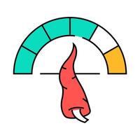 cayenne pepper spicy scale icon color illustration vector