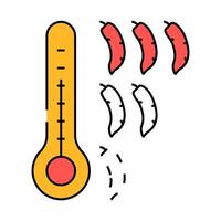 chilli pepper spice scale icon color illustration vector