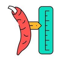cayenne pepper spice scale icon color illustration vector
