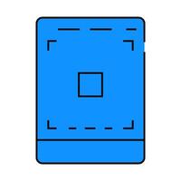 tablet photo camera app icon color illustration vector