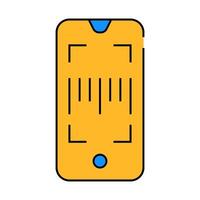 barcode scanner application icon color illustration vector