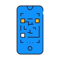 qr code scanner icon color illustration vector