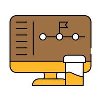 athlete monitoring system icon color illustration vector