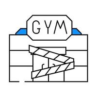 gym closed for quarantine icon color illustration vector