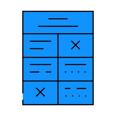 training program icon color illustration