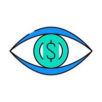 visualization business intelligence icon color illustration vector