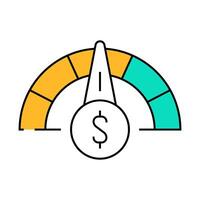 performance business intelligence icon color illustration vector